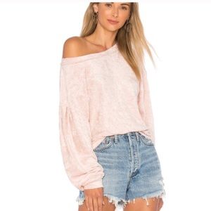 FREE PEOPLE CRUSHED VELVET SWEATSHIRT